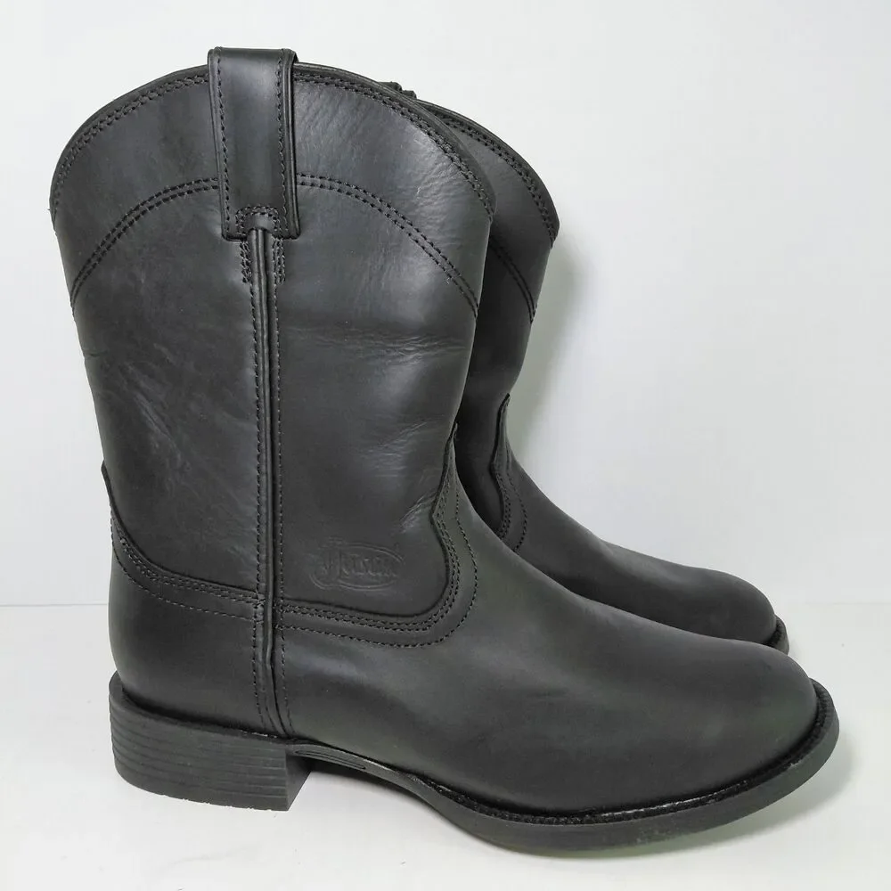 Justin Boots Kilgore Round Toe Roper Black Casual Boots SE7500 Men's Sz 10 Wide